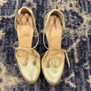 Christian Louboutin Shimmering Gold Heels